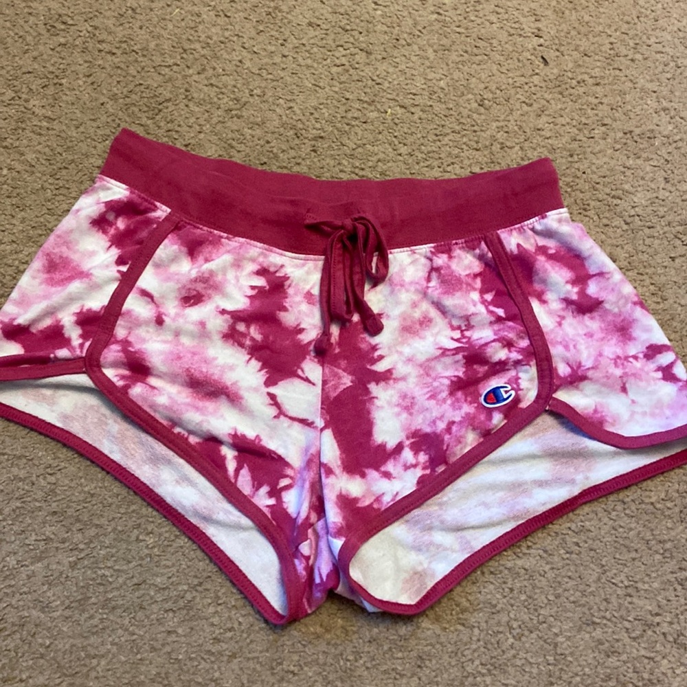 Pink tye dye shorts